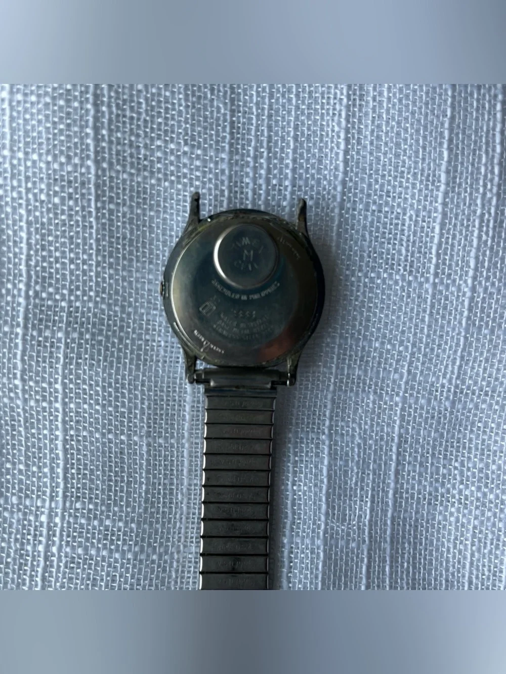 Vtg Timex Water Resistant Quartz Watch Stainless steel Speidel Band-M Cell - A5